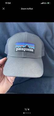 Patagonia P-6 Logo LoPro Trucker Hat Forge Gray Mesh Snapback